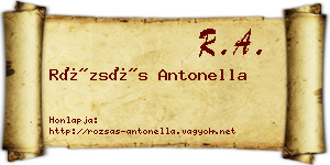 Rózsás Antonella névjegykártya